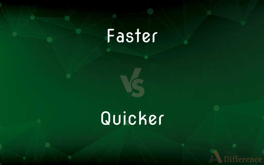 Faster vs. Quicker — What's the Difference?