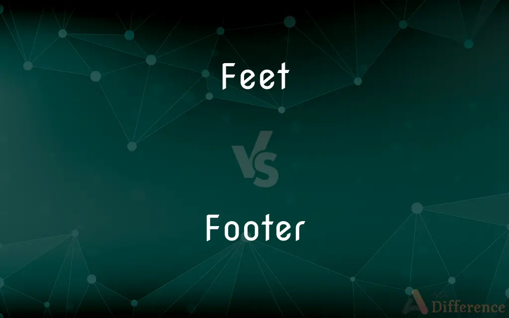 Feet vs. Footer — What's the Difference?