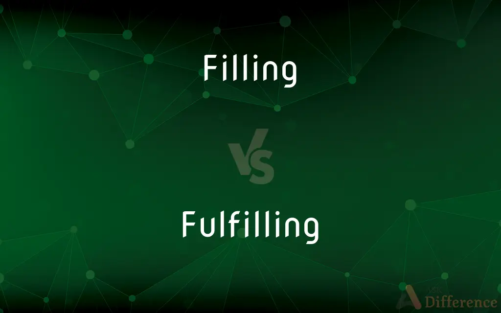 Filling vs. Fulfilling — What's the Difference?