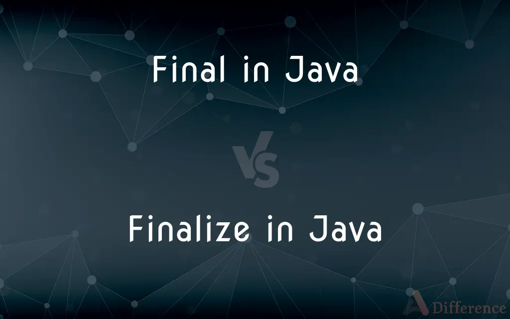 Final in Java vs. Finalize in Java — What's the Difference?