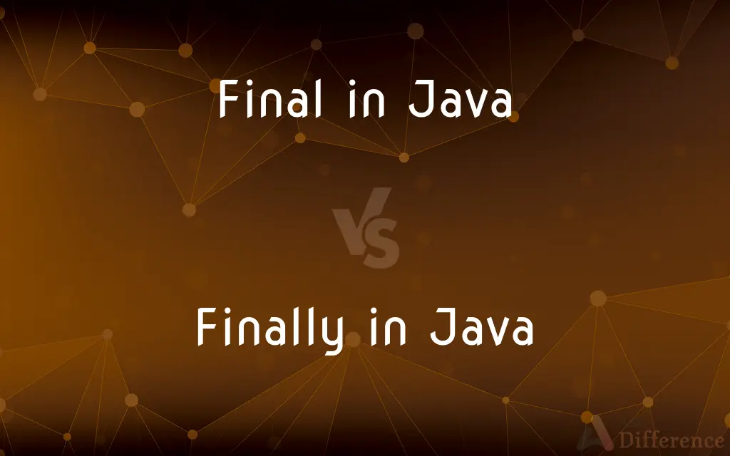 Final in Java vs. Finally in Java — What's the Difference?