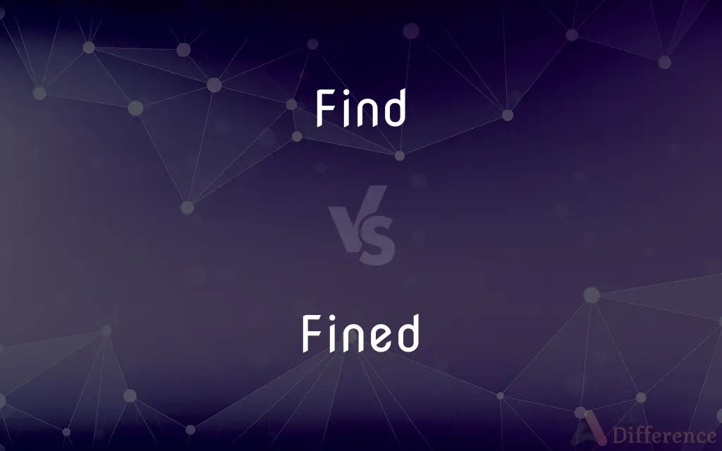 Find vs. Fined — What's the Difference?