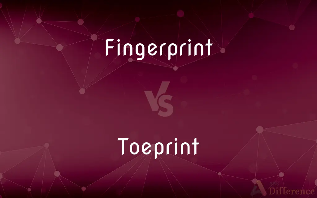 Fingerprint vs. Toeprint — What's the Difference?