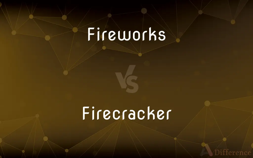 Fireworks vs. Firecracker — What's the Difference?