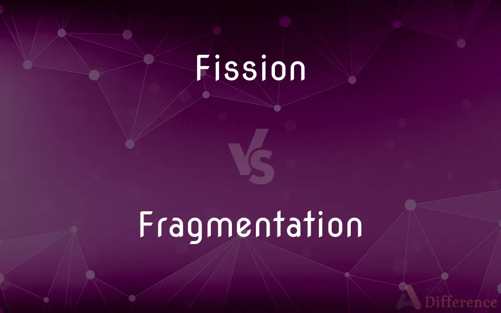 Fission vs. Fragmentation