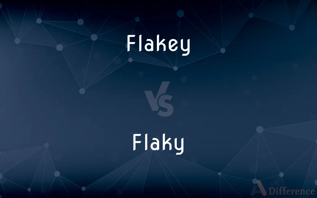 Flakey vs. Flaky — What's the Difference?