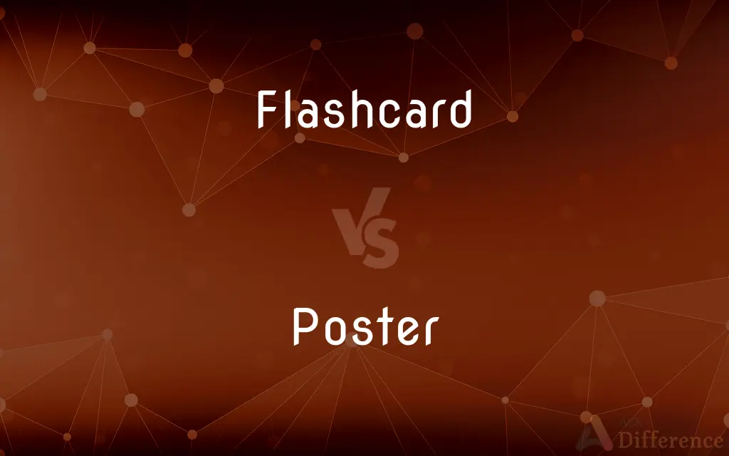 Flashcard vs. Poster — What's the Difference?