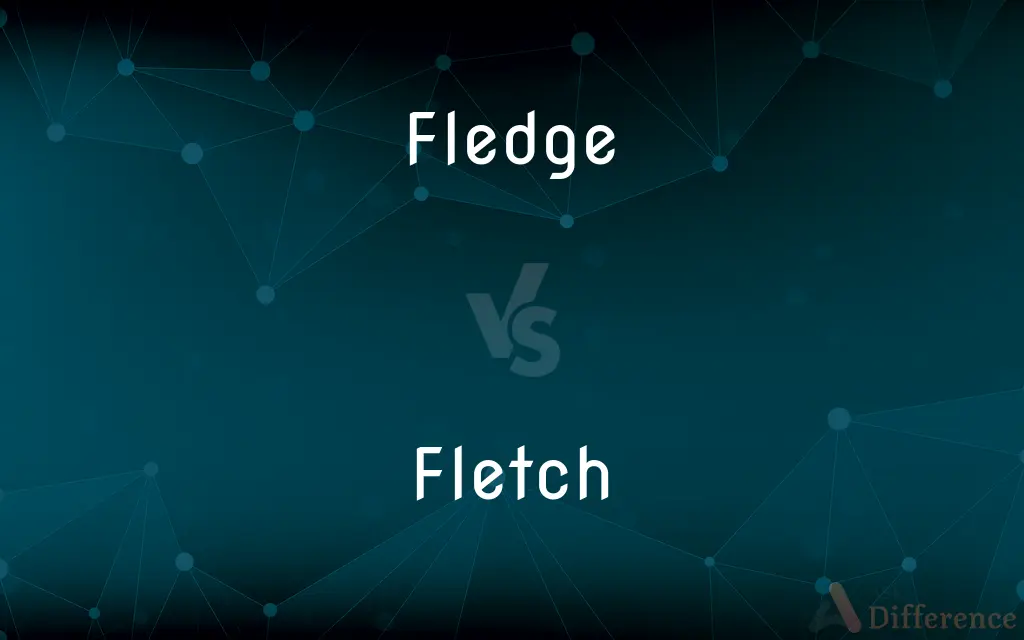 Fledge vs. Fletch — What's the Difference?