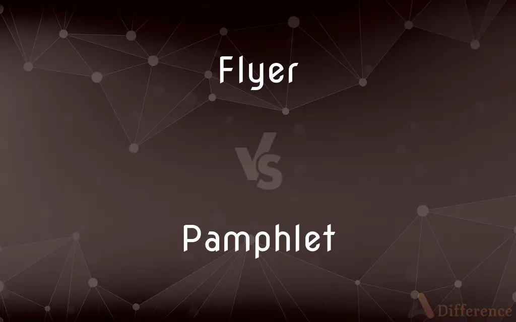 Flyer vs. Pamphlet — What's the Difference?