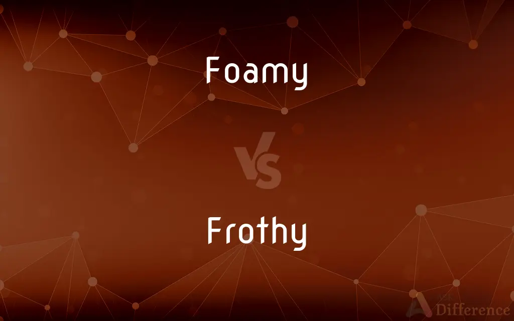 Foamy vs. Frothy — What's the Difference?