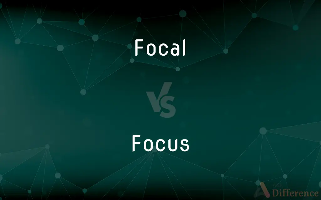 Focal vs. Focus — What's the Difference?