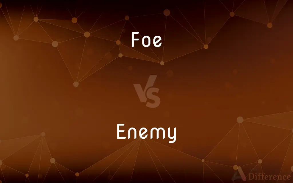 Foe vs. Enemy — What's the Difference?