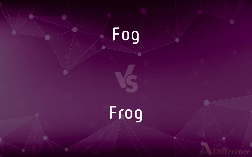 Fog vs. Frog — What's the Difference?