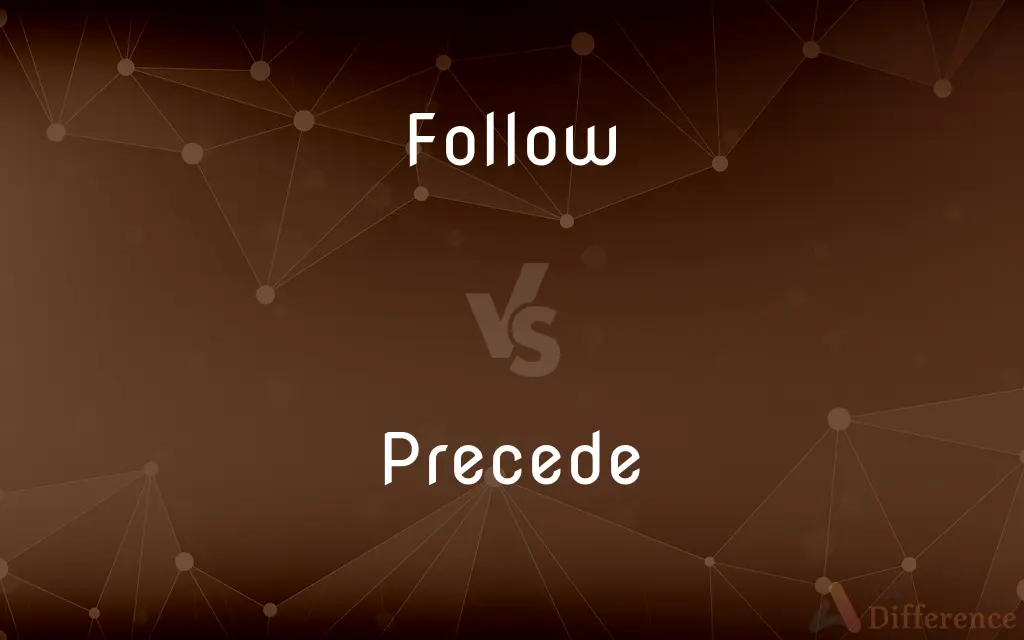 Follow vs. Precede — What's the Difference?