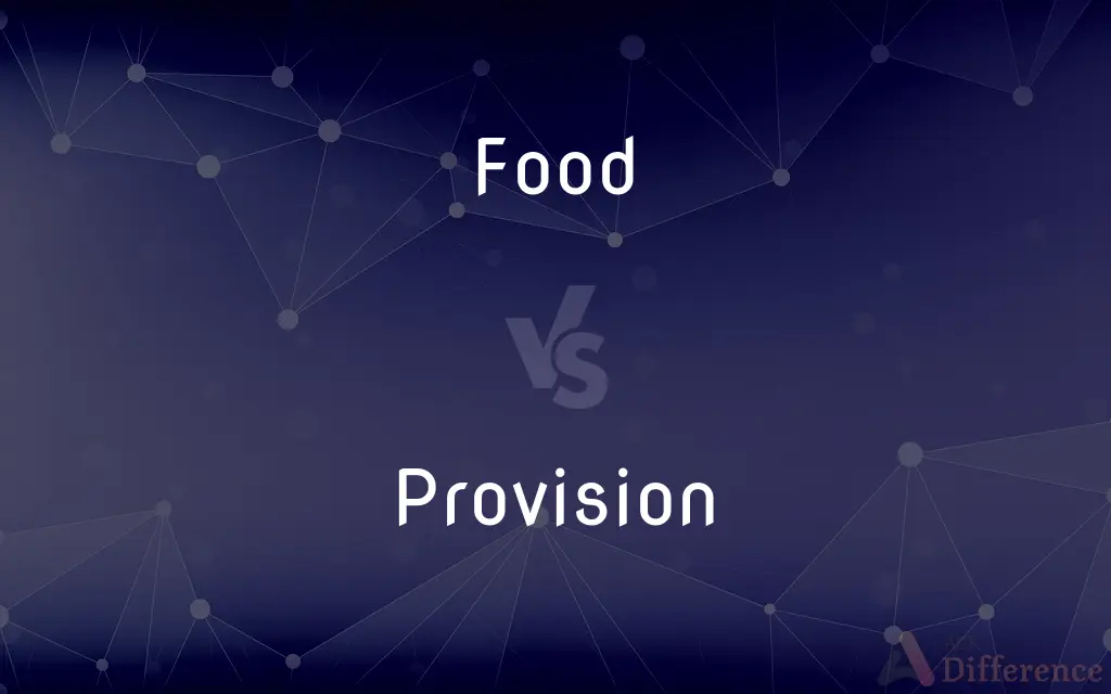 Food vs. Provision — What's the Difference?