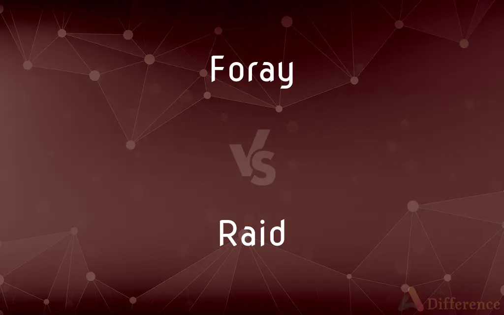 Foray vs. Raid — What's the Difference?