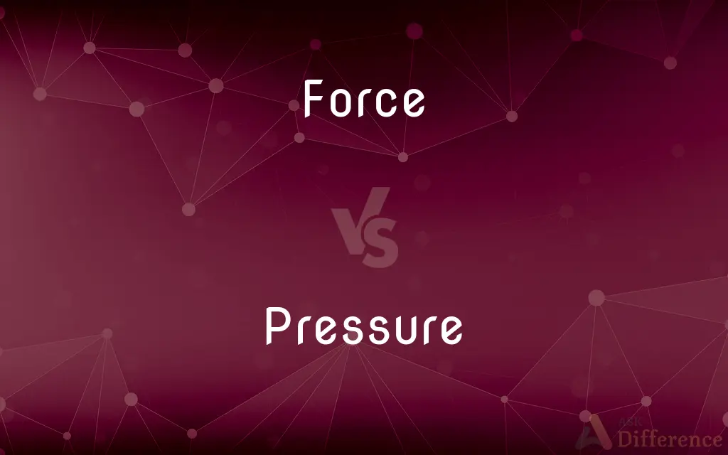 Force vs. Pressure — What's the Difference?