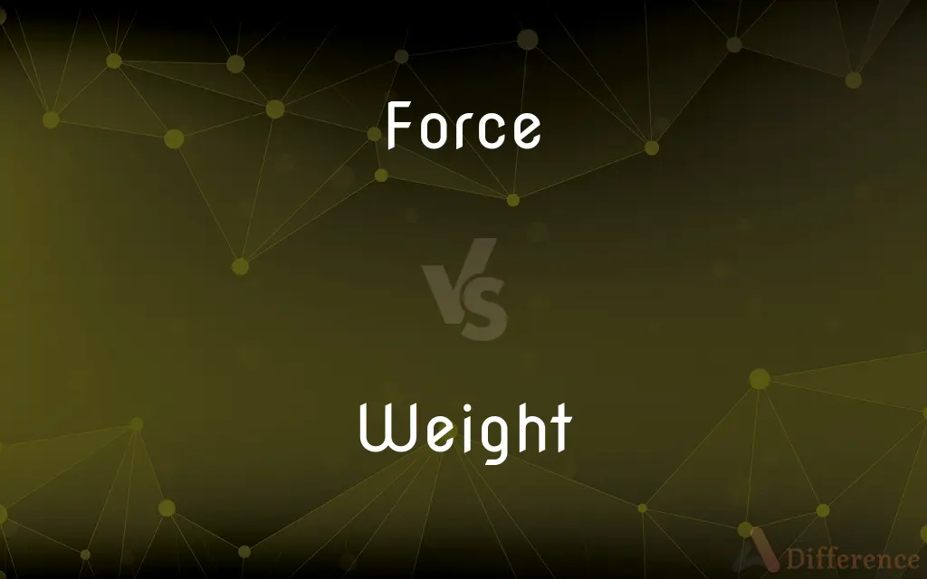 Force vs. Weight — What's the Difference?