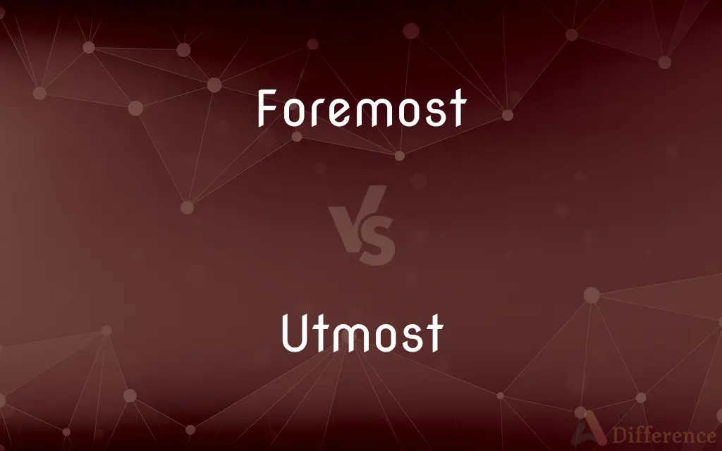 Foremost vs. Utmost — What's the Difference?