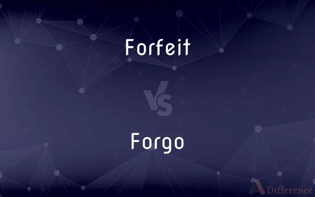 Forfeit vs. Forgo — What's the Difference?