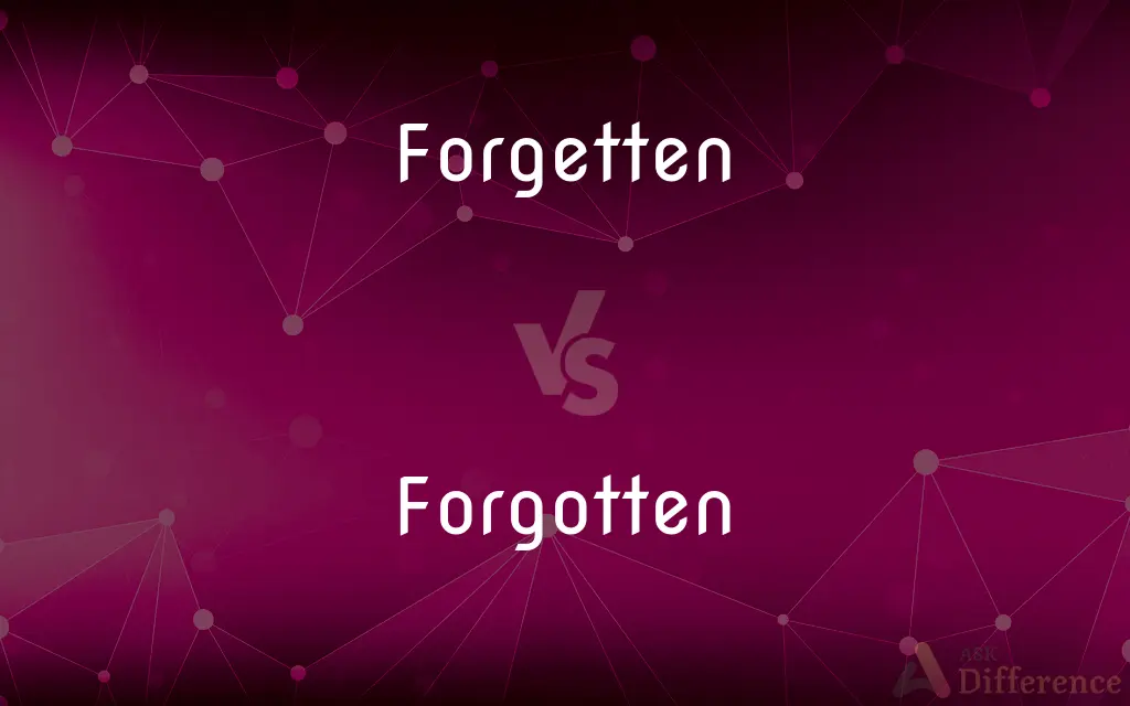 Forgetten vs. Forgotten — Which is Correct Spelling?