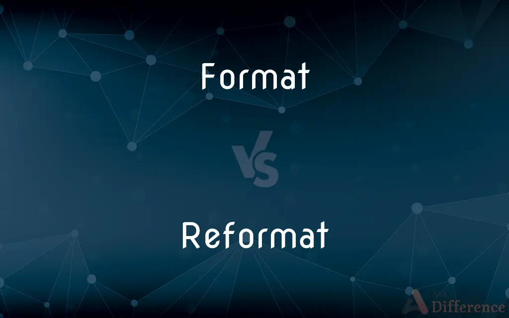 Format vs. Reformat — What's the Difference?