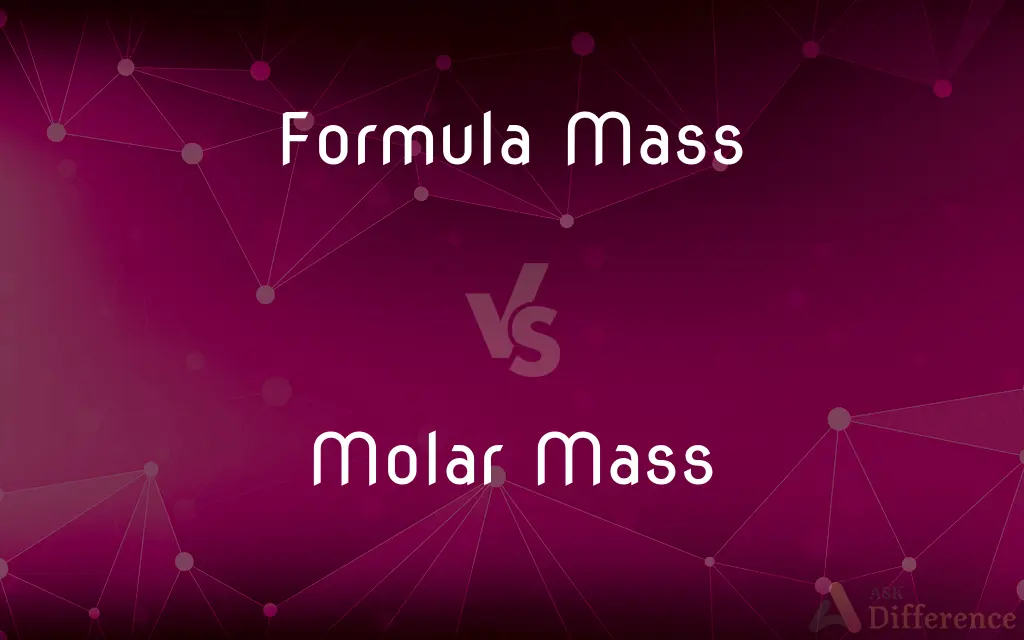 Formula Mass vs. Molar Mass — What's the Difference?