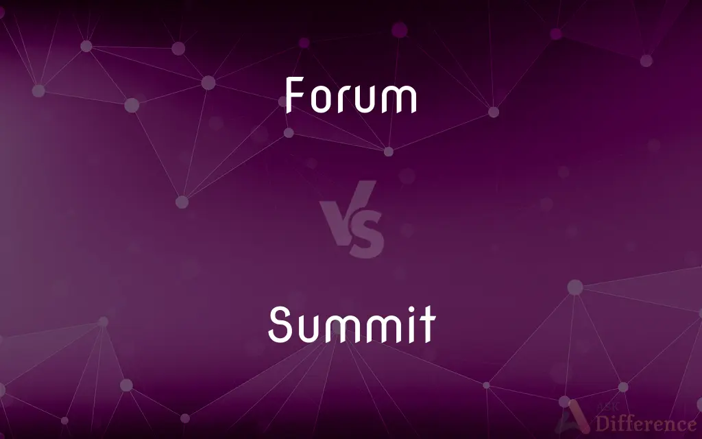 Forum vs. Summit — What's the Difference?