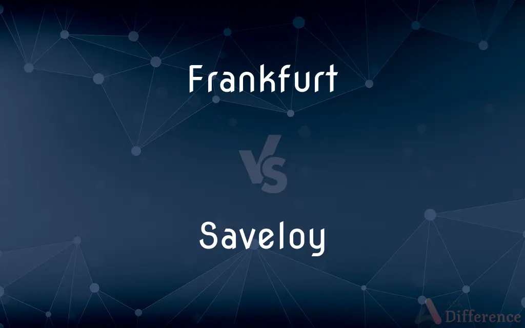 Frankfurt vs. Saveloy — What's the Difference?