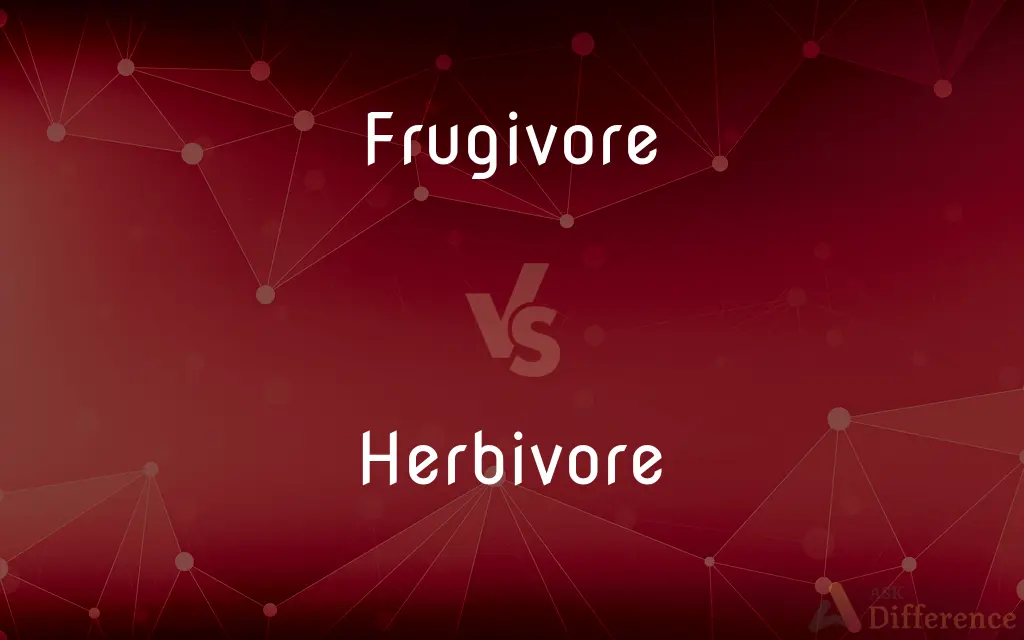 Frugivore vs. Herbivore — What's the Difference?