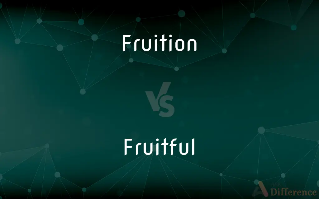 Fruition vs. Fruitful — What's the Difference?