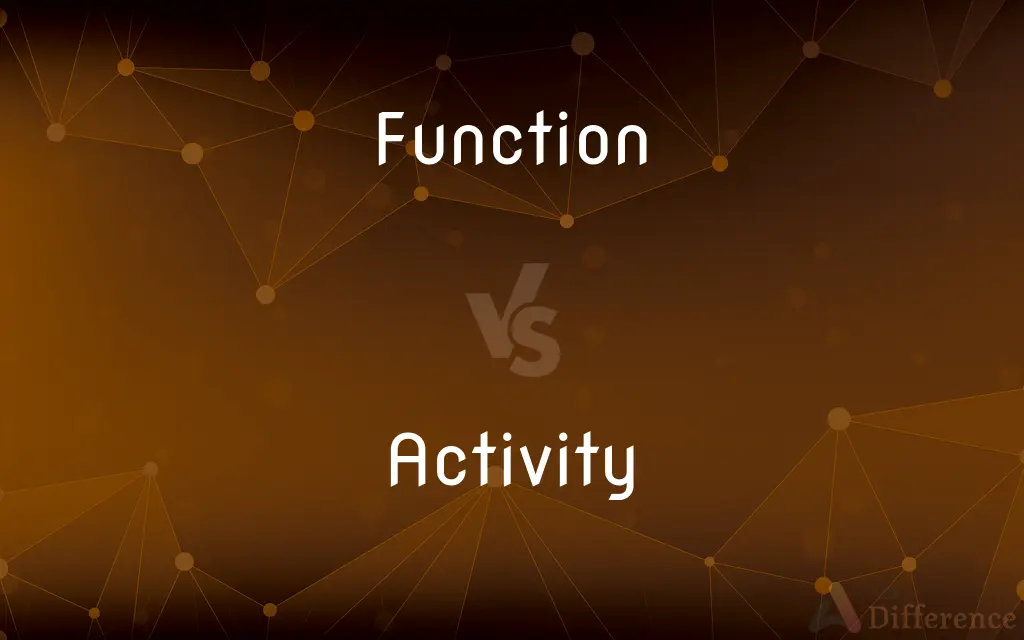 Function vs. Activity — What's the Difference?