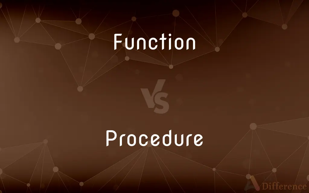 Function vs. Procedure — What's the Difference?