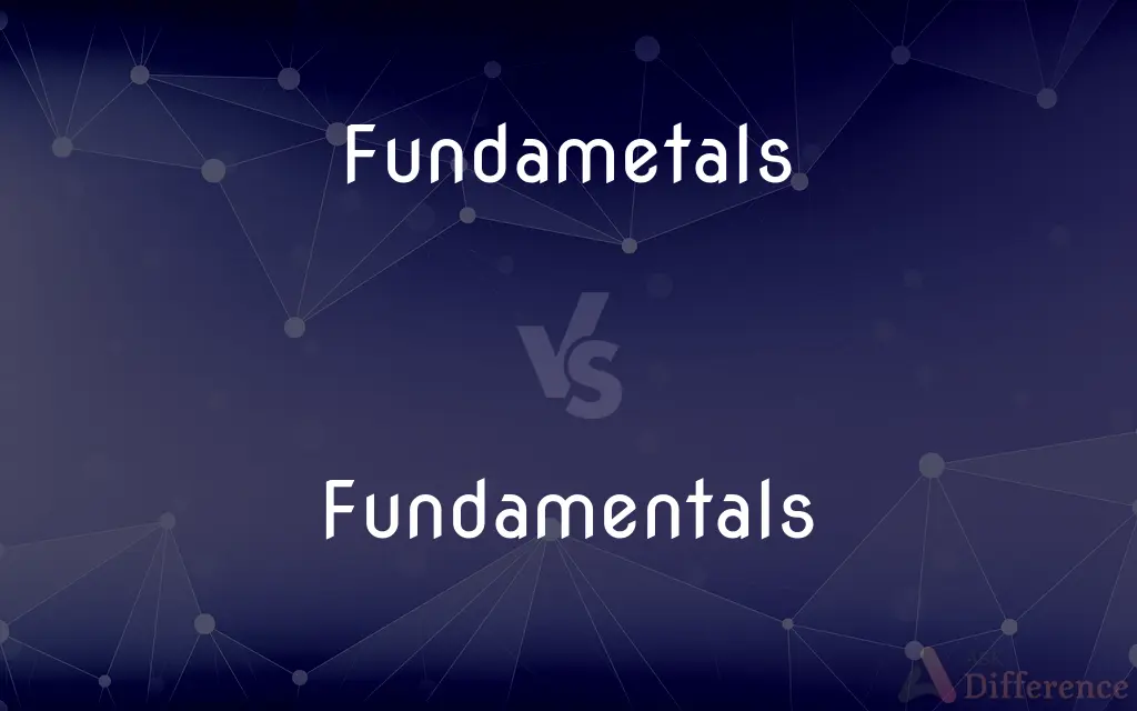 Fundametals vs. Fundamentals — Which is Correct Spelling?