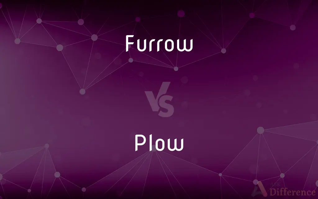 Furrow vs. Plow — What's the Difference?