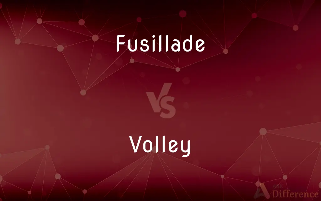 Fusillade vs. Volley — What's the Difference?