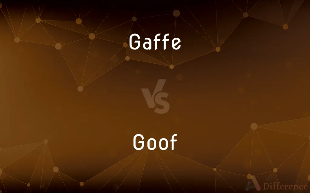 Gaffe vs. Goof — What's the Difference?