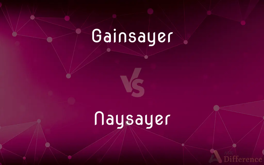 Gainsayer vs. Naysayer — What's the Difference?