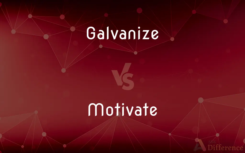 Galvanize vs. Motivate — What's the Difference?