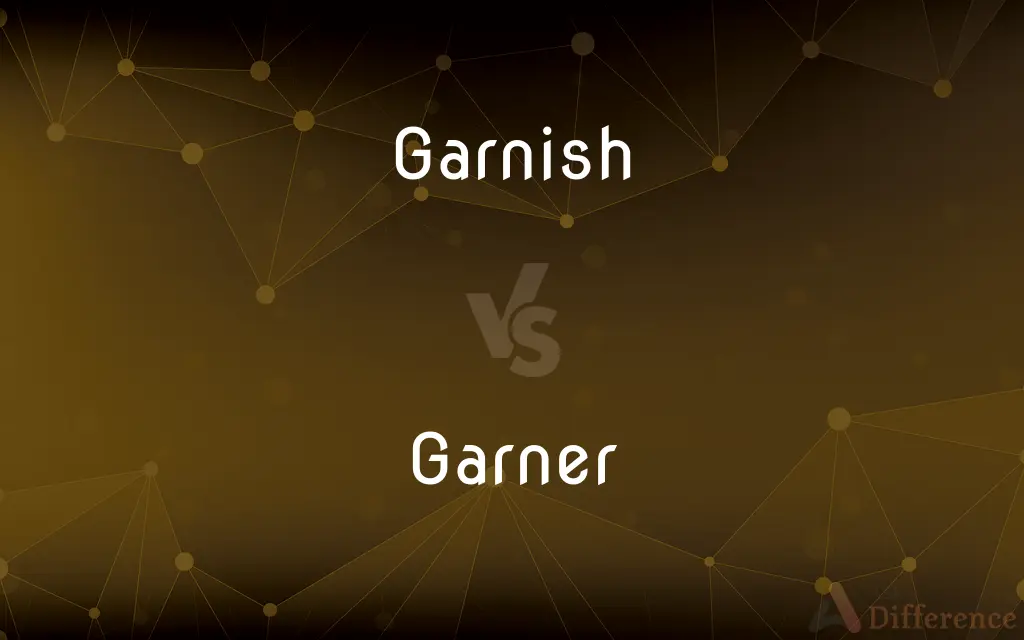 Garnish vs. Garner — What's the Difference?