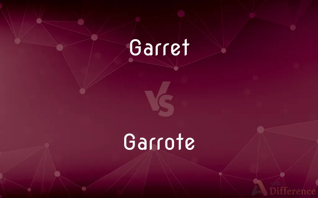 Garret vs. Garrote — What's the Difference?
