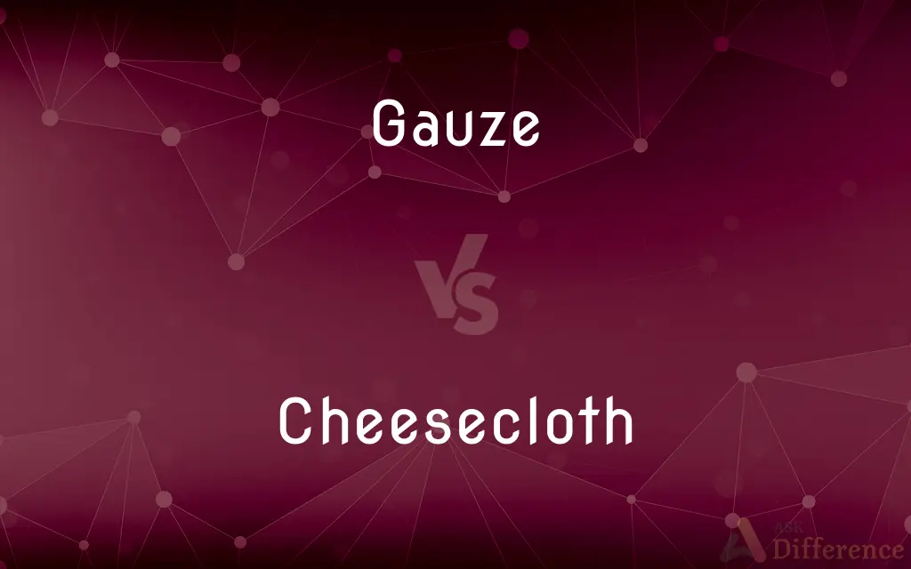 Gauze vs. Cheesecloth — What's the Difference?