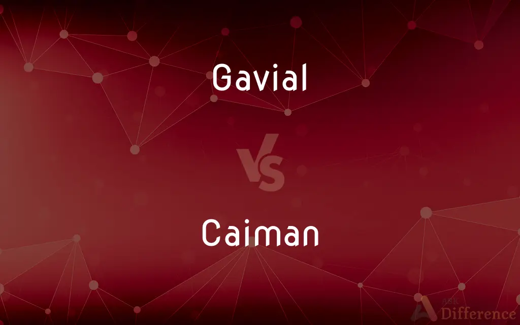 Gavial vs. Caiman — What's the Difference?