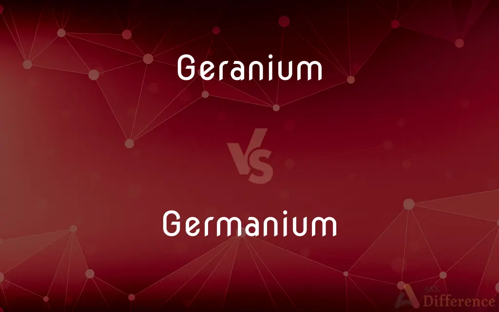 Geranium vs. Germanium — What's the Difference?