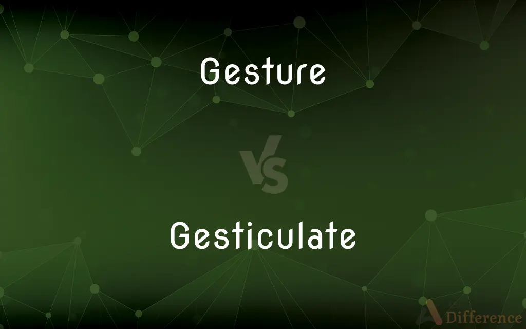 Gesture vs. Gesticulate — What's the Difference?
