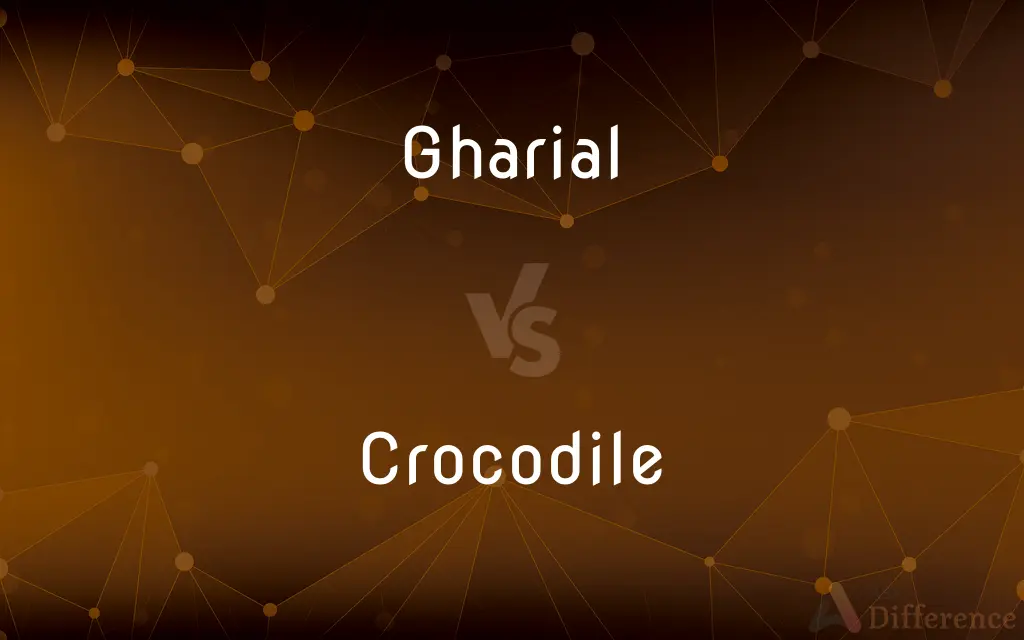 Gharial vs. Crocodile — What's the Difference?