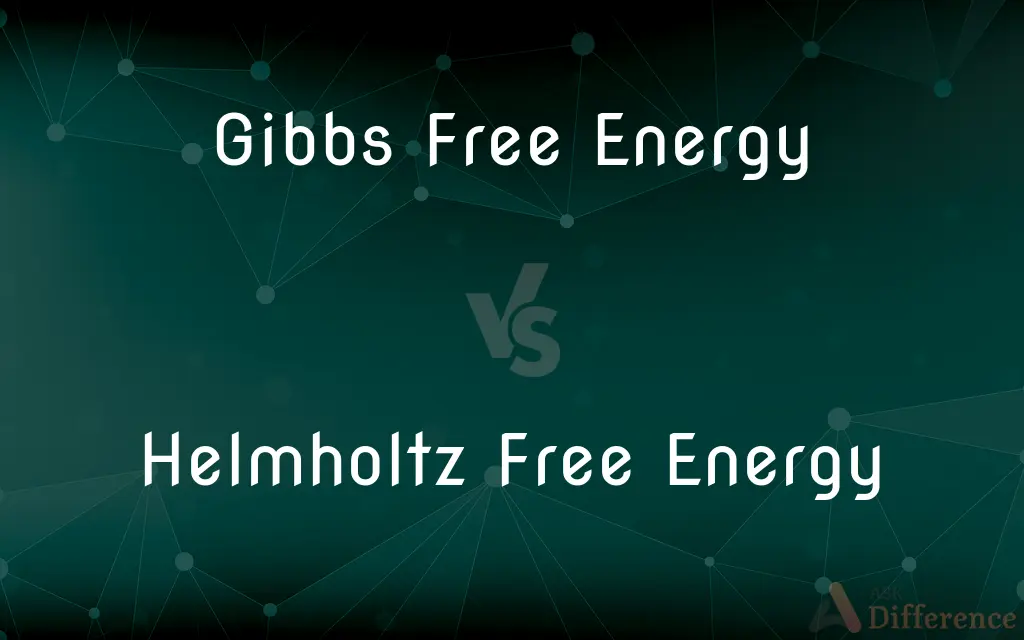 Gibbs Free Energy vs. Helmholtz Free Energy — What's the Difference?