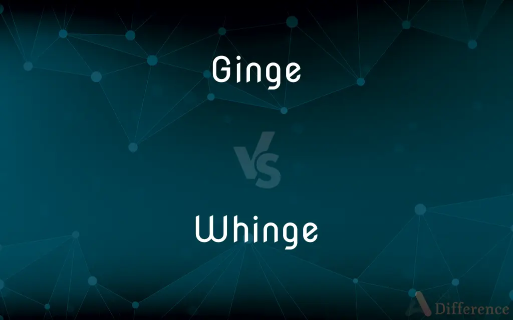 Ginge vs. Whinge — What's the Difference?