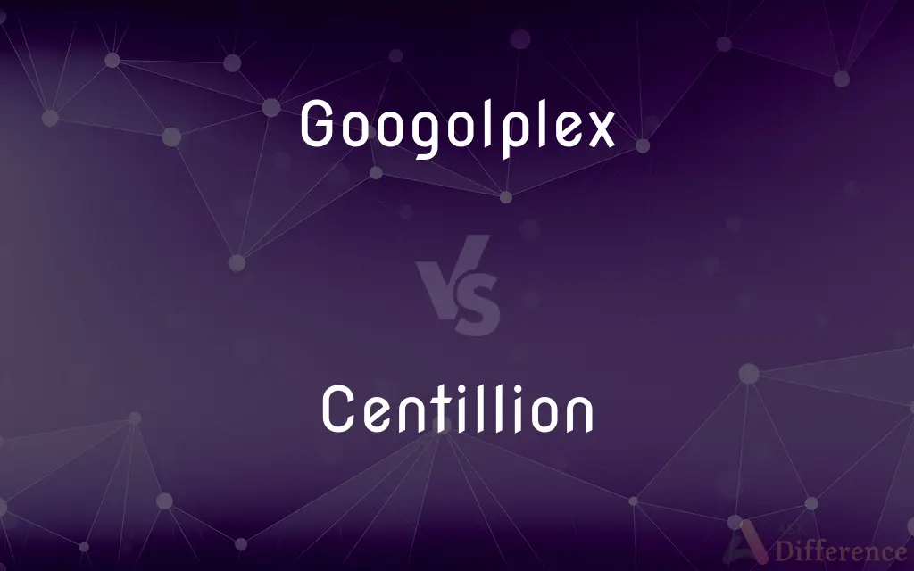 Googolplex vs. Centillion — What's the Difference?