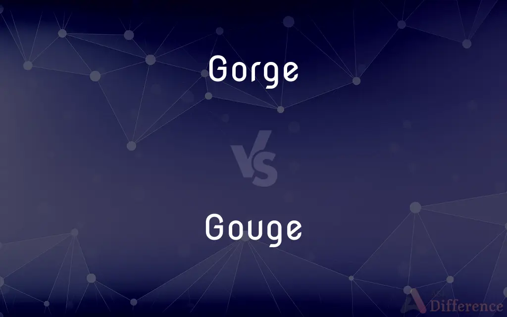 Gorge vs. Gouge — What's the Difference?